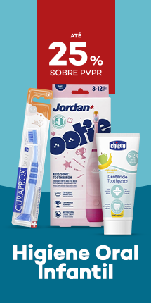 Higiene Oral Infantil com destaque promocional de at&eacute; 25% sobre pre&ccedil;o de Venda ao P&uacute;blico Recomendado